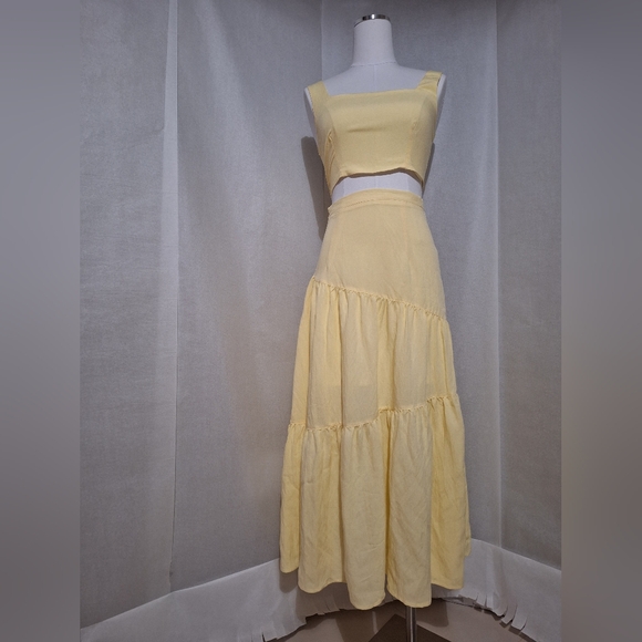 SHEIN XS-crop top and long skirt set cord-TEENS SEIZES DRESSY - Picture 5 of 13